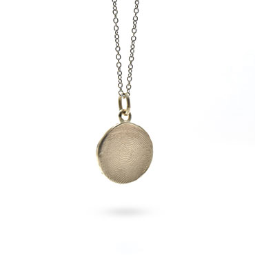 Round pendant with fingerprint - Wim Meeussen Antwerp