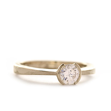 Stylish engagement ring in gold - Wim Meeussen Antwerp
