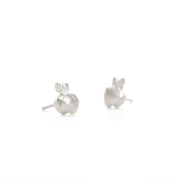 Children earrings in silver - Apple