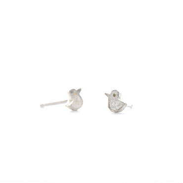 Children earrings in silver - Duck
