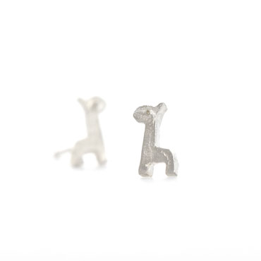 Children earrings in silver - Giraffe