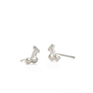 Children earrings in silver - Cherries