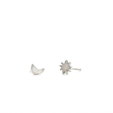 Children earrings silver - Lune & Soleil
