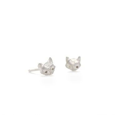 Children earrings in silver - Fox