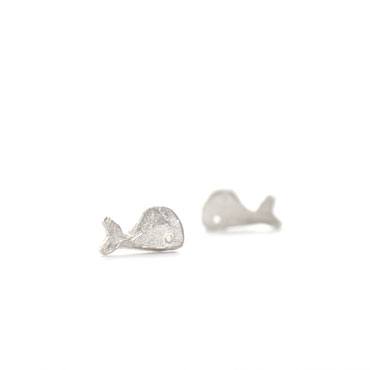 Children earrings in silver - Whale