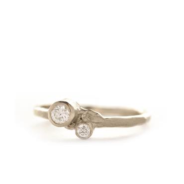 Engagement ring with 2 diamonds - Wim Meeussen Antwerp