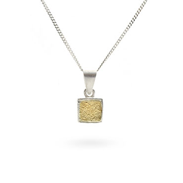 square mourning pendant with gold detail - Wim Meeussen Antwerp