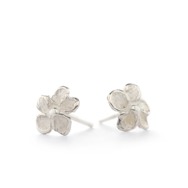 Silver earrings children: flowers
