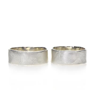 Wedding rings TR W1429 breed with fingerprint