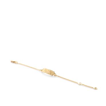 Baby/Child bracelet glossy edges in gold - Wim Meeussen Antwerp