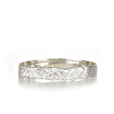 bracelet solide brut en argent - Wim Meeussen Anvers