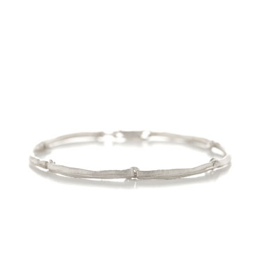 linked bracelet with grain in silver