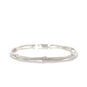 linked bracelet with grain in silver - Wim Meeussen Antwerp