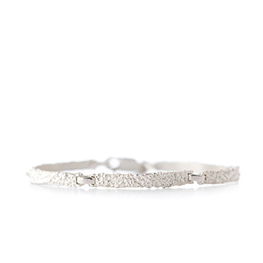 Raw bracelet in silver