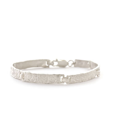structured bracelet in silver - Wim Meeussen Antwerp