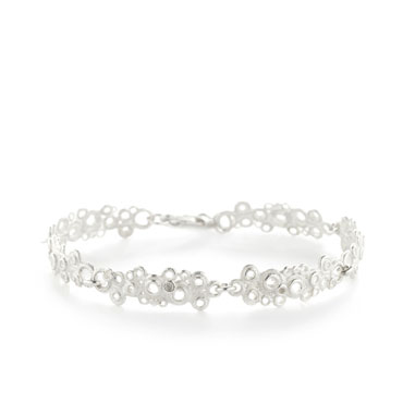 bracelet with lace look in silver