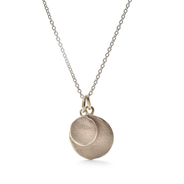 Round pendants with fingerprint - Wim Meeussen Antwerp