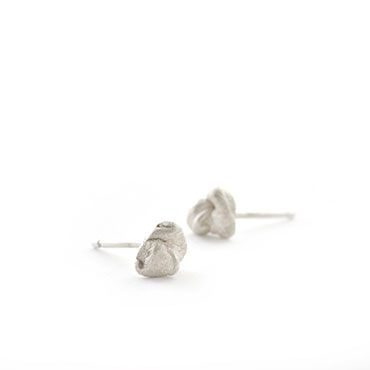 petits noeud boucles d'oreilles en argent - Wim Meeussen Anvers