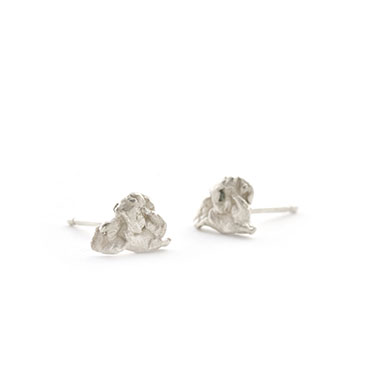 storm cloud earrings in silver - Wim Meeussen Antwerp