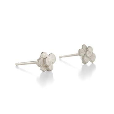 petites boucles d'oreilles avec disques en argent - Wim Meeussen Anvers