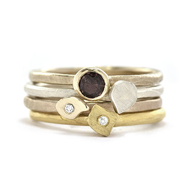 Combination of stackable rings - Wim Meeussen Antwerp