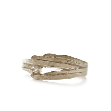 wikkel ring in goud met diamant