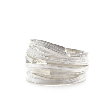 Big wrapped ring in silver - Wim Meeussen Antwerp