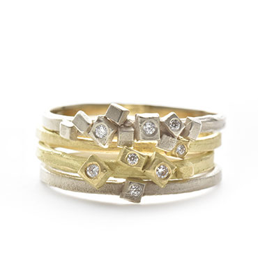 Stacking rings with small cubes