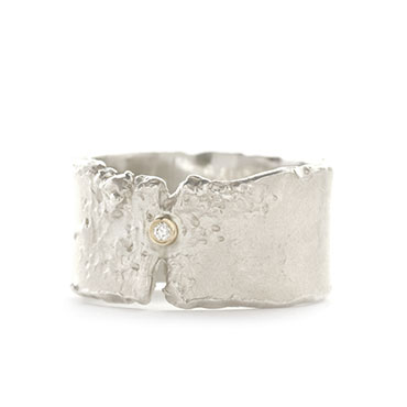 Bague rugueux en argent - Wim Meeussen Anvers