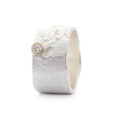 Bague large en argent - Wim Meeussen Anvers