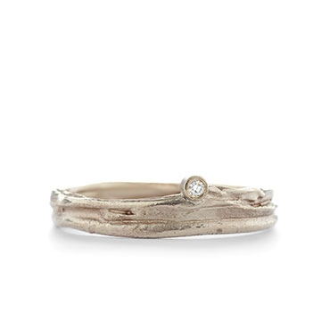 Elegant ring with 1 diamond - Wim Meeussen Antwerp