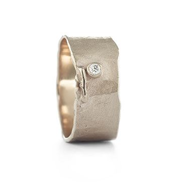 Ring in white gold with diamond - Wim Meeussen Antwerp