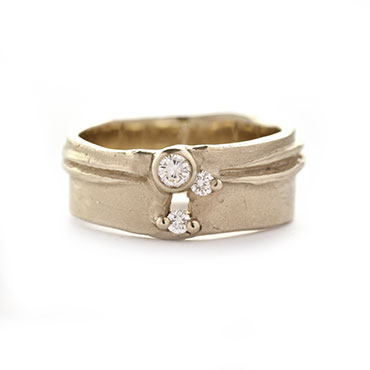 Statement ring met diamant - Wim Meeussen Antwerpen