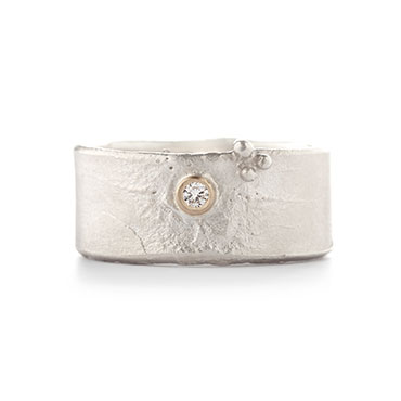 Bague en argent avec diamant - Wim Meeussen Anvers