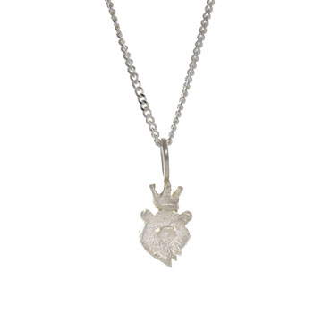 Children pendant in silver - Bear