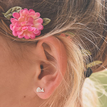 Boucles d'oreilles en argent- Baleine