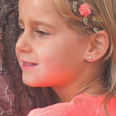 Children earrings in silver - Ladybug - Wim Meeussen Antwerp