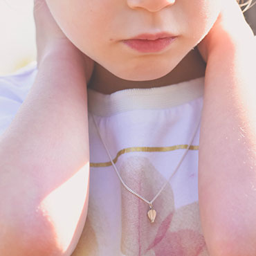 Children pendant in silver - Air balloon