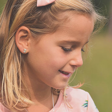 Children earrings in silver - Bear - Wim Meeussen Antwerp