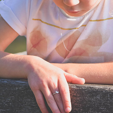 Zilver kinder-ring - Eend