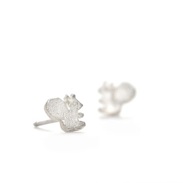 Boucles d'oreilles enfant argent - écureuil - Wim Meeussen Anvers