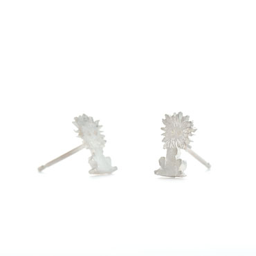 Boucles d'oreilles enfant argent - Lion