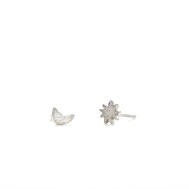 Children earrings silver - Lune & Soleil - Wim Meeussen Antwerp