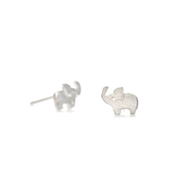 Children earrings in silver - Elephant - Wim Meeussen Antwerp