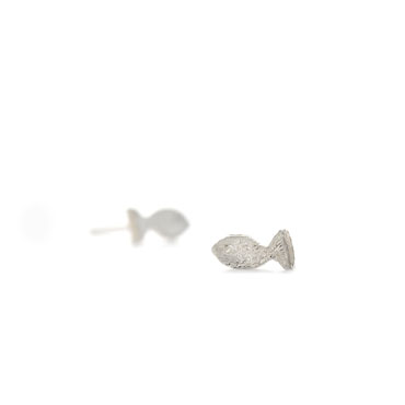 Children earrings in silver - Fish - Wim Meeussen Antwerp