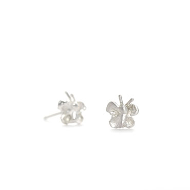 Children earrings in silver - Butterfly - Wim Meeussen Antwerp