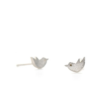 Children earrings in silver - Birdie - Wim Meeussen Antwerp