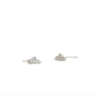 Boucles d'oreilles enfant argent - Nuage - Wim Meeussen Anvers