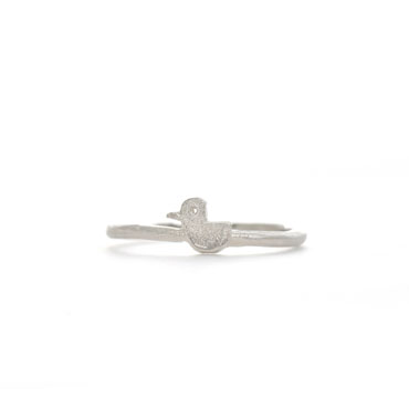 Bague d'enfant en argent - Canard