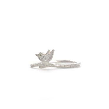 Zilver kinder-ring - Vogel - Wim Meeussen Antwerpen